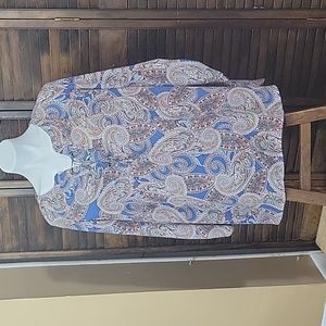 Women's Faded Glory Pullover Paisley 2X (18W - 20W) 100% Polyester